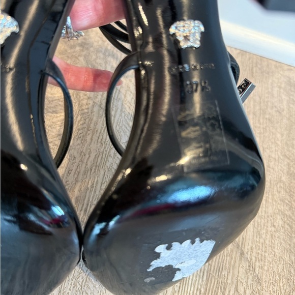 Versace Pinpoint Cage Multi-Strap Stiletto Heels - Picture 6 of 13